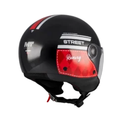 Kask otwarty MT STREET S RUNAWAY BLACK/RED czarny czerwony