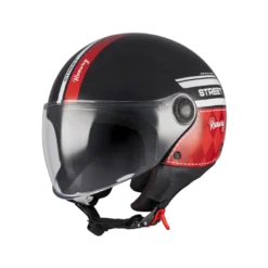 Kask otwarty MT STREET S RUNAWAY BLACK/RED czarny czerwony