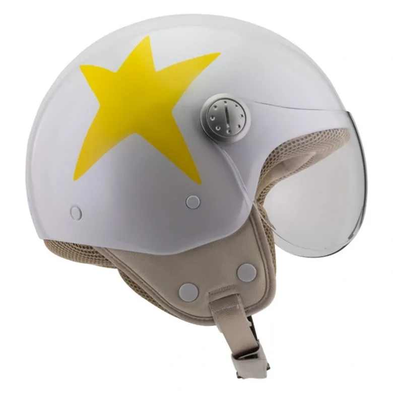 Kask otwarty NZI PASARELA CONSTELACION AMARILLA biały żółty