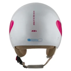 Kask otwarty NZI PASARELA CORAZON ROSA biały czerwony