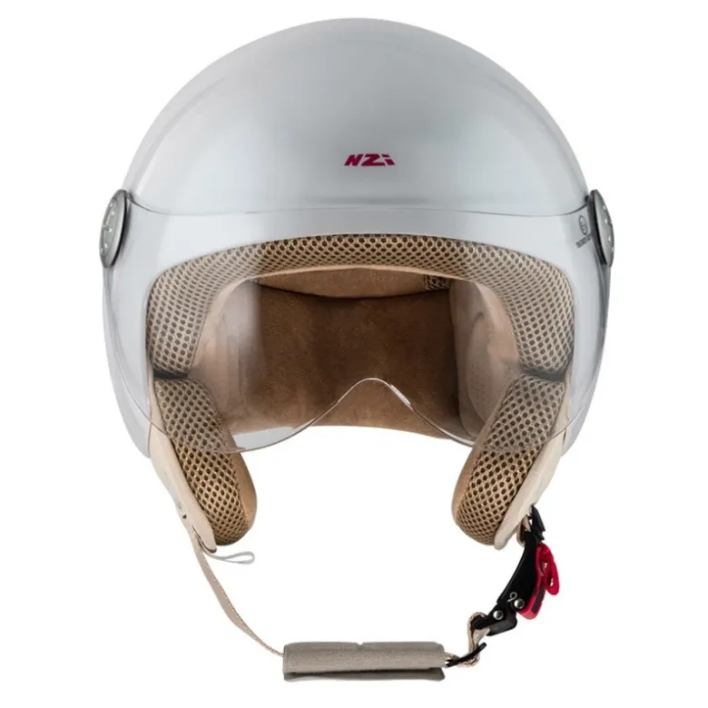 Kask otwarty NZI PASARELA CORAZON ROSA biały czerwony