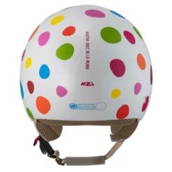 Kask otwarty NZI PASARELA LUNAR MULTICOLOR MATT biały czerwony niebieski różowy żółty