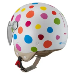 Kask otwarty NZI PASARELA LUNAR MULTICOLOR MATT biały czerwony niebieski różowy żółty