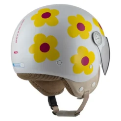 Kask otwarty NZI PASARELA MARGARITAS NARANJA Y ROSA biały czerwony żółty