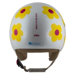 Kask otwarty NZI PASARELA MARGARITAS NARANJA Y ROSA biały czerwony żółty