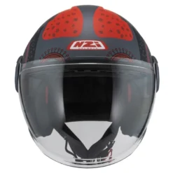 Kask otwarty NZI RINGWAY 2 DUO ANTERA ANTRACITE RED MATT szary czerwony