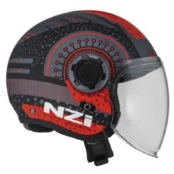 Kask otwarty NZI RINGWAY 2 DUO ANTERA ANTRACITE RED MATT szary czerwony