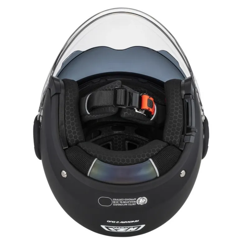 Kask otwarty NZI RINGWAY 2 DUO MATT BLACK czarny mat