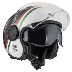 Kask otwarty NZI RINGWAY 2 DUO SKYLINE BLACK WHITE ITALY czarny biały