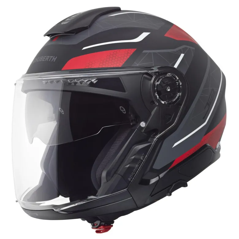 Kask otwarty SCHUBERTH J2 ECE SIGMA RED czarny czerwony