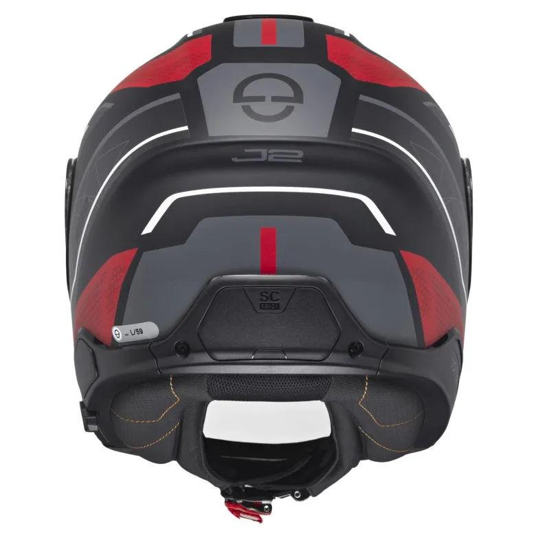 Kask otwarty SCHUBERTH J2 ECE SIGMA RED czarny czerwony