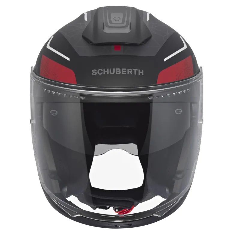 Kask otwarty SCHUBERTH J2 ECE SIGMA RED czarny czerwony