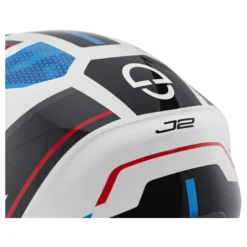 Kask otwarty SCHUBERTH J2 ECE SIGMA BLUE biały niebieski czerwony czarny