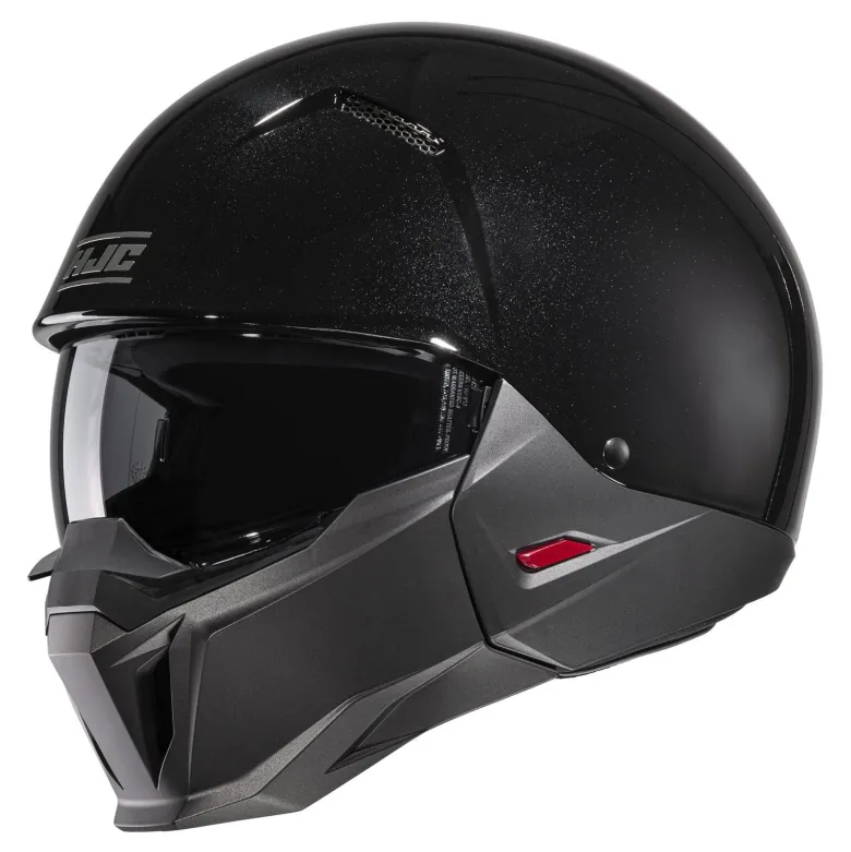 Kask otwarty z wpinaną szczęką HJC I20 METAL BLACK czarny