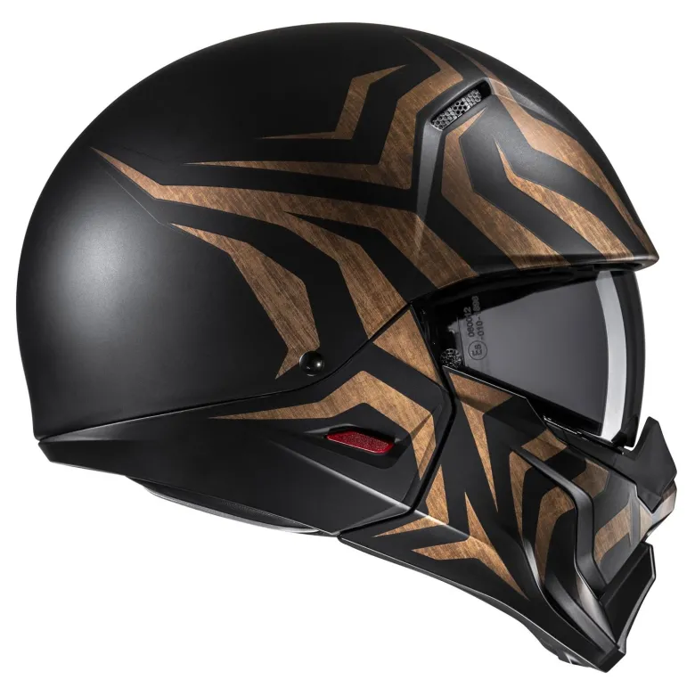 Kask otwarty z wpinaną szczęką HJC I20N THORN BLACK/GOLD czarny złoty