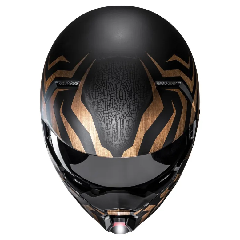 Kask otwarty z wpinaną szczęką HJC I20N THORN BLACK/GOLD czarny złoty