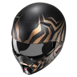 Kask otwarty z wpinaną szczęką HJC I20N THORN BLACK/GOLD czarny złoty