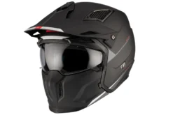 Kask otwarty z wpinaną szczęką MT STREETFIGHTER SV S SOLID MATT BLACK czarny mat