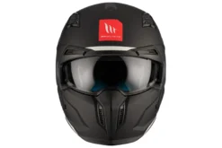 Kask otwarty z wpinaną szczęką MT STREETFIGHTER SV S SOLID MATT BLACK czarny mat