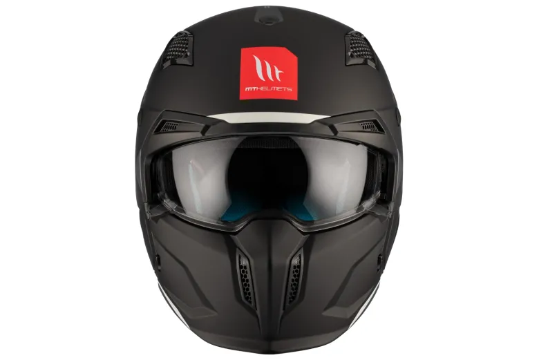 Kask otwarty z wpinaną szczęką MT STREETFIGHTER SV S SOLID MATT BLACK czarny mat