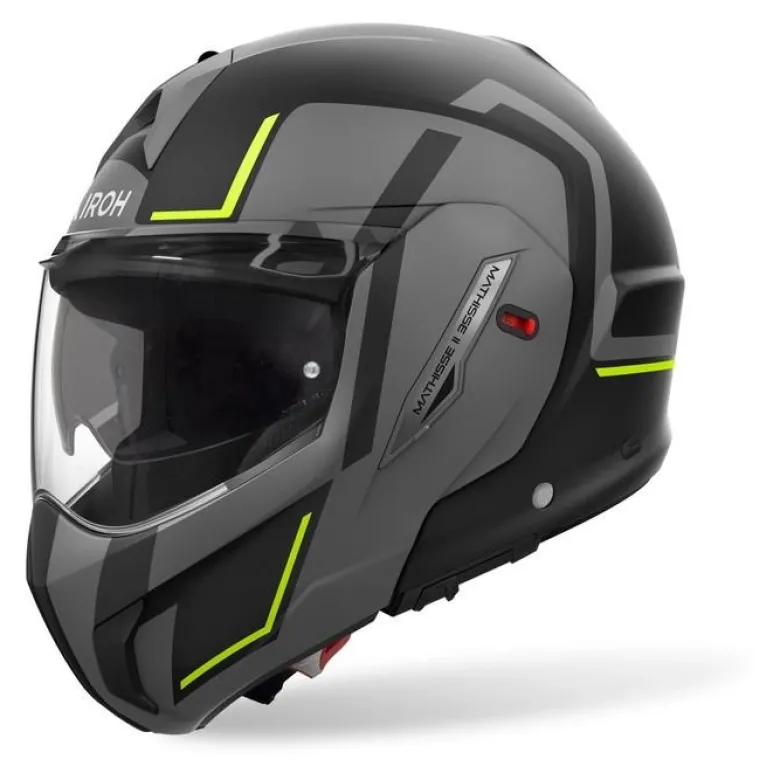 Kask szczękowy AIROH MATHISSE II GENIUS YELLOW MATT żółty fluo szary czarny