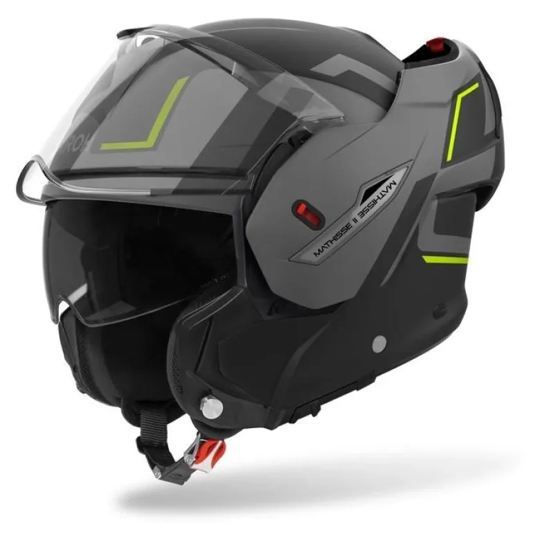 Kask szczękowy AIROH MATHISSE II GENIUS YELLOW MATT żółty fluo szary czarny