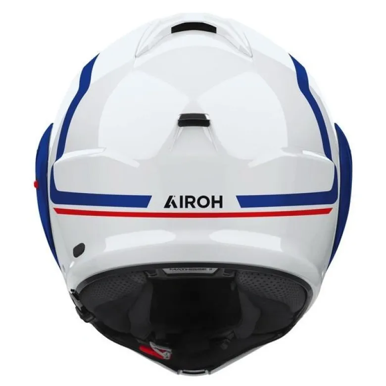 Kask szczękowy AIROH MATHISSE II GENIUS BLUE RED GLOSS niebieski biały czerwony