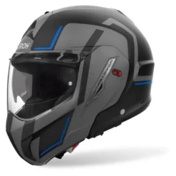Kask szczękowy AIROH MATHISSE II GENIUS BLUE MATT niebieski szary czarny