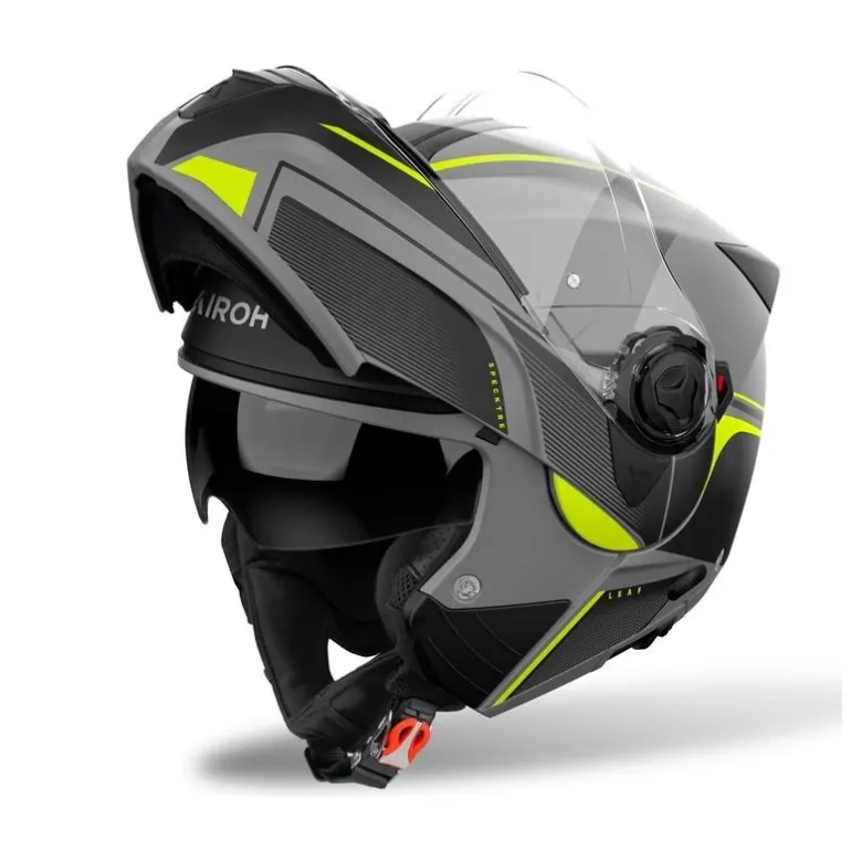 Kask szczękowy AIROH SPECKTRE LEAF YELLOW MATT żółty fluo szary