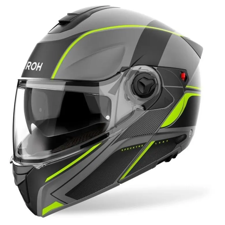 Kask szczękowy AIROH SPECKTRE LEAF YELLOW MATT żółty fluo szary