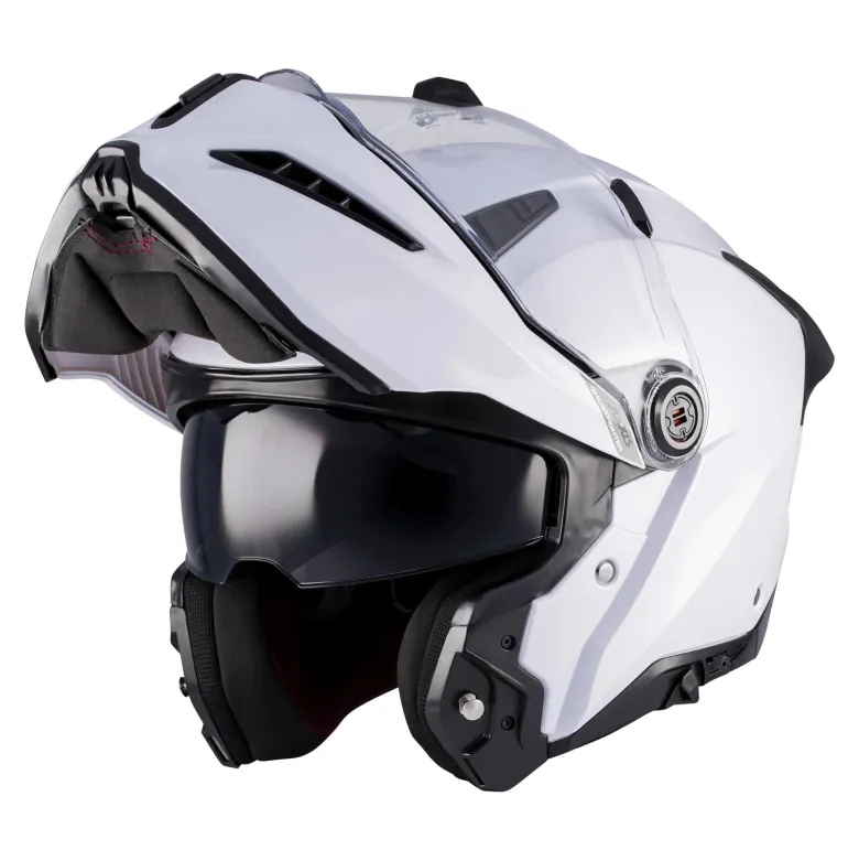 Kask szczękowy AXXIS GHOSTFIGHTER SV SOLID A0 PEARL WHITE GLOSS biały mat