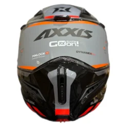 Kask szczękowy AXXIS GHOSTFIGHTER SV SLEEK A2 GLOSS szary grafitowy pomarańczowy fluo