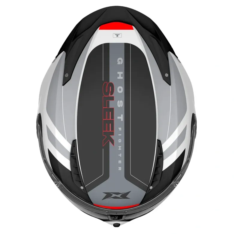 Kask szczękowy AXXIS GHOSTFIGHTER SV SLEEK A2 GLOSS szary grafitowy pomarańczowy fluo