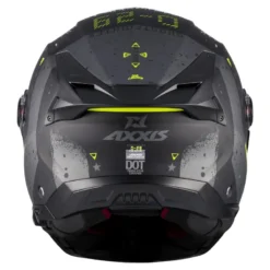 Kask szczękowy AXXIS GHOSTFIGHTER SV D-29 B2 MATT biały żółty fluo szary czarny