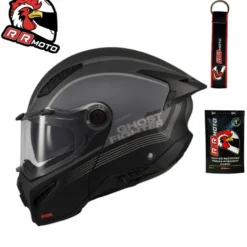 Kask szczękowy AXXIS GHOSTFIGHTER SV BITONE C12 MATT czarny szary