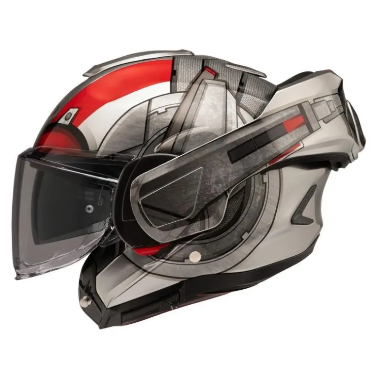 Kask szczękowy HJC F100 ANT-MAN MARVEL SILVER/RED srebrny czerwony