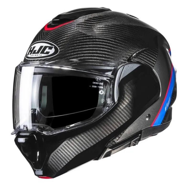 Kask szczękowy HJC F100 CARBON STAN BLACK/BLUE czarny niebieski