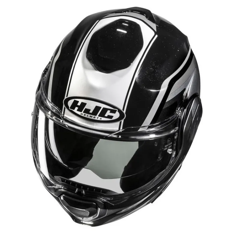 Kask szczękowy HJC F100 REFF BLACK/WHITE czarny biały