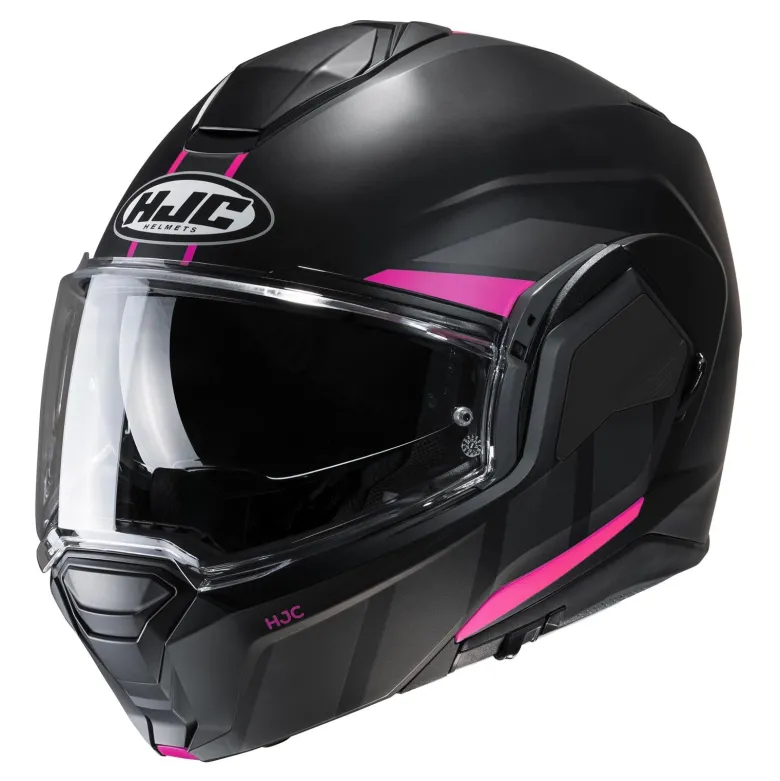Kask szczękowy HJC I100 BEIS BLACK/PINK czarny różowy