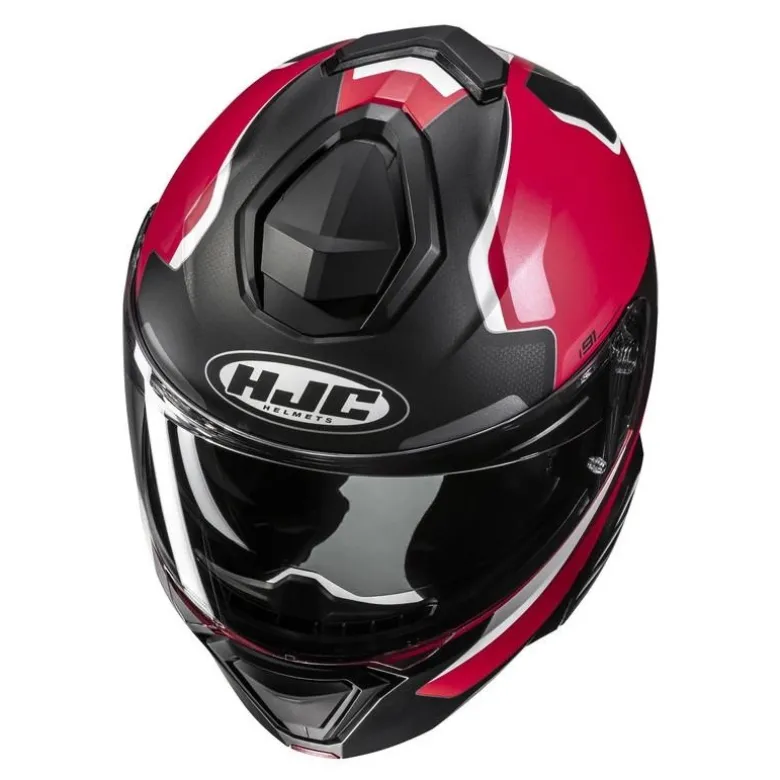 Kask szczękowy HJC I91 FELIO BLACK/RED czarny czerwony