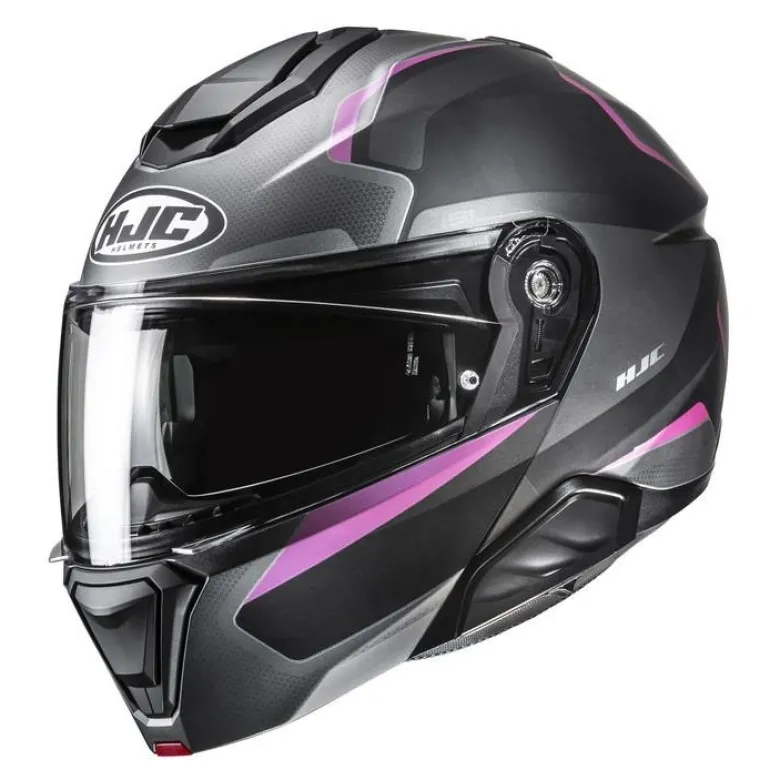 Kask szczękowy HJC I91 FELIO GREY/PINK szary różowy