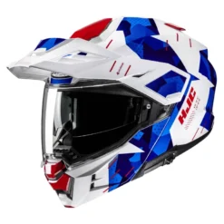 Kask szczękowy HJC I80 ROKI WHITE/BLUE biały niebieski