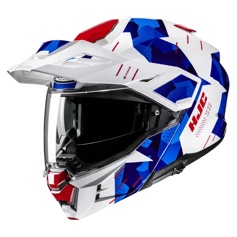 Kask szczękowy HJC I80 ROKI WHITE/BLUE biały niebieski