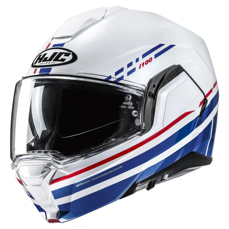 Kask szczękowy HJC I100 SYSMA WHITE/BLUE biały niebieski
