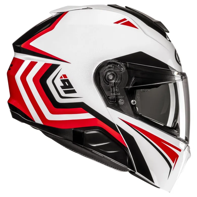 Kask szczękowy HJC I91 TRICUS WHITE/RED biały czerwony
