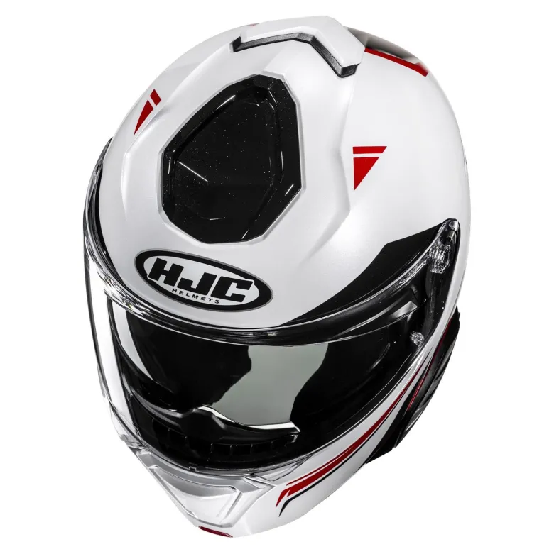 Kask szczękowy HJC I91 TRICUS WHITE/RED biały czerwony