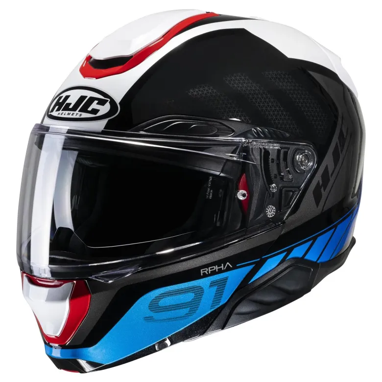 Kask szczękowy HJC RPHA 91 RAFINO WHITE/BLUE/RED biały niebieski czerwony czarny