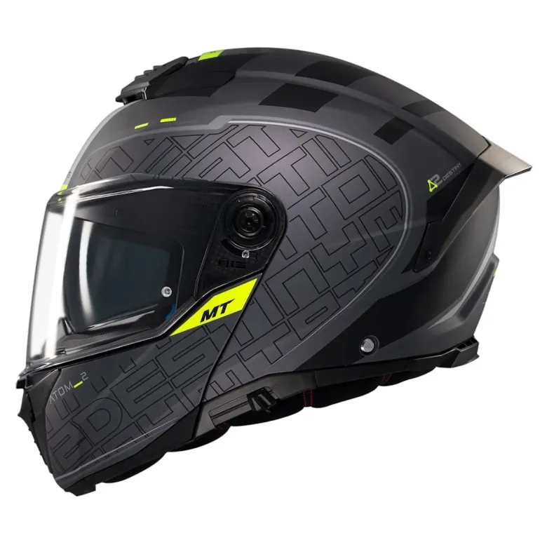 Kask szczękowy MT ATOM 2 SV DESTINY MATT BLACK/GREY