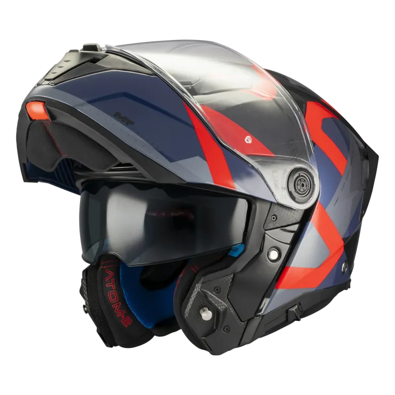 Kask szczękowy MT ATOM 2 SV DEXTER BLUE/RED niebieski czerwony