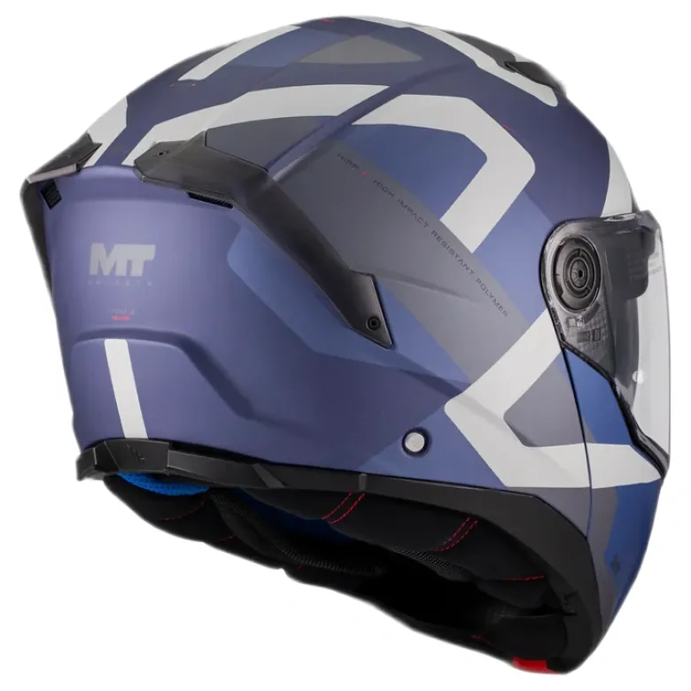 Kask szczękowy MT ATOM 2 SV DEXTER BLUE/SILVER niebieski szary